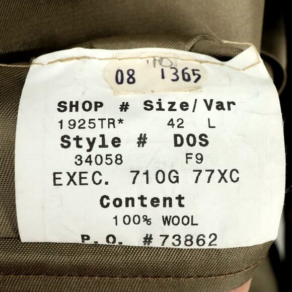 Jos A Bank Sport Coat Mens 42L Green Houndstooth Plaid Wool Jacket Blazer Lined - Picture 4 of 16